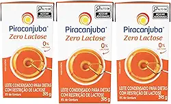 kit com 3 Piracanjuba Leite Condensado Zero Lactose 395G
