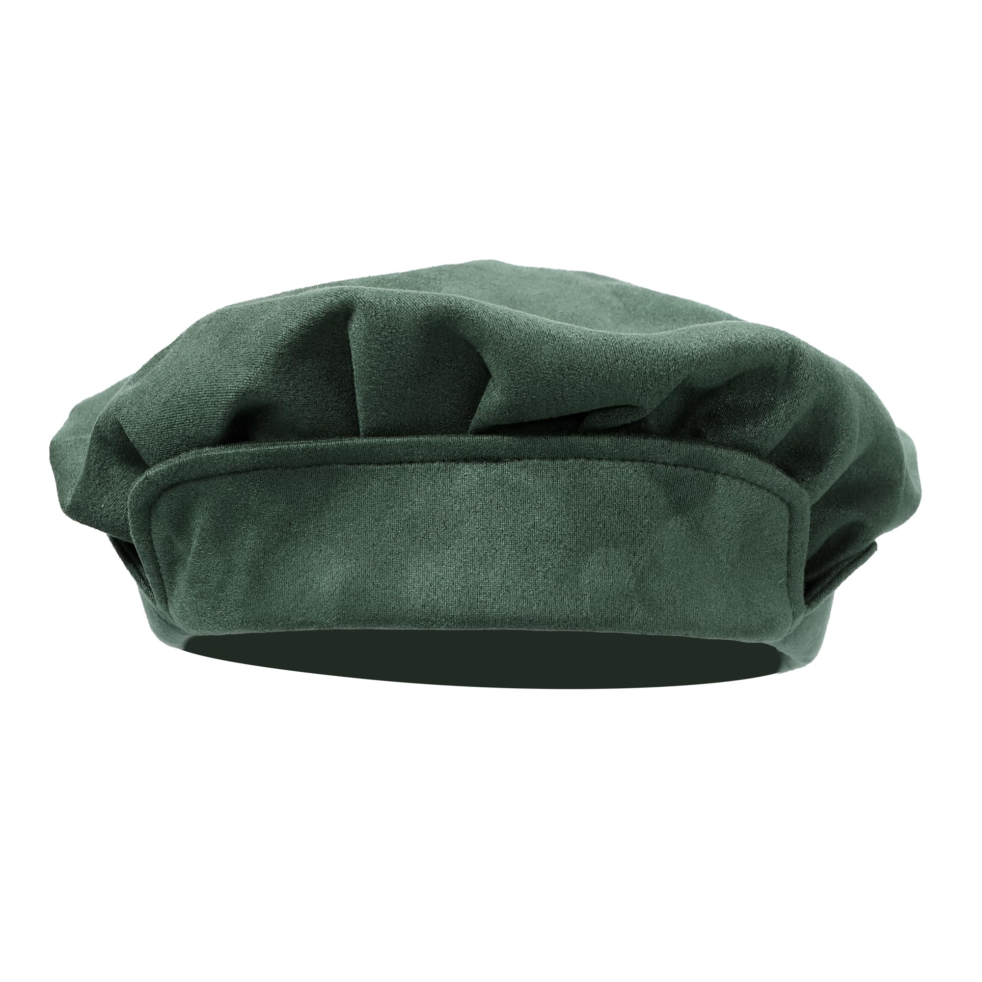 FURPHI Medieval Beret Cap for Men Women Faux Suede Hat Renaissance Festival Costume Accessories