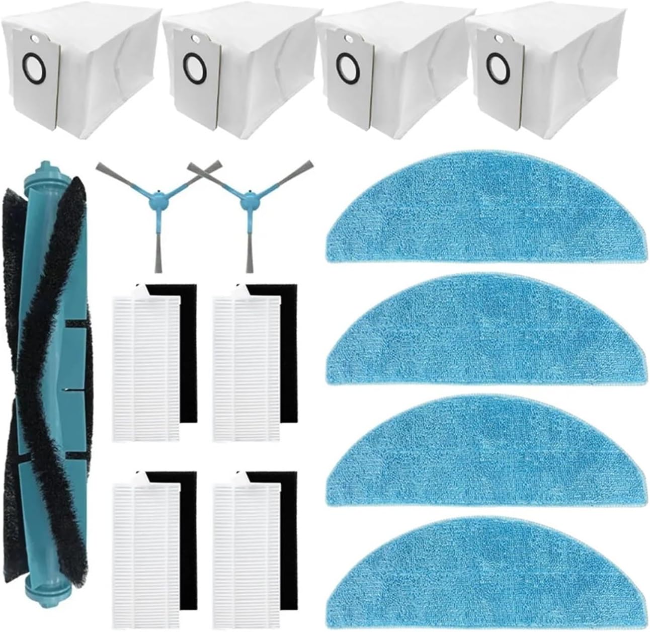 Compatible For Cecotec，Conga 7490/8290 Immortal Ultra Power，Compatible For Genesis，X-Treme Parts Filter Mop Dust Bag Replace