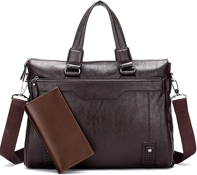 Hombres Bolsa De Negocios Hombre De Negocios Bolso Bolsos De Hombre Cruzar  Maletín Hombre Bolso De Cuero Bolsa De La Computadora,DarkBrown-38 * 29 *  6cm : Amazon.es: Equipaje