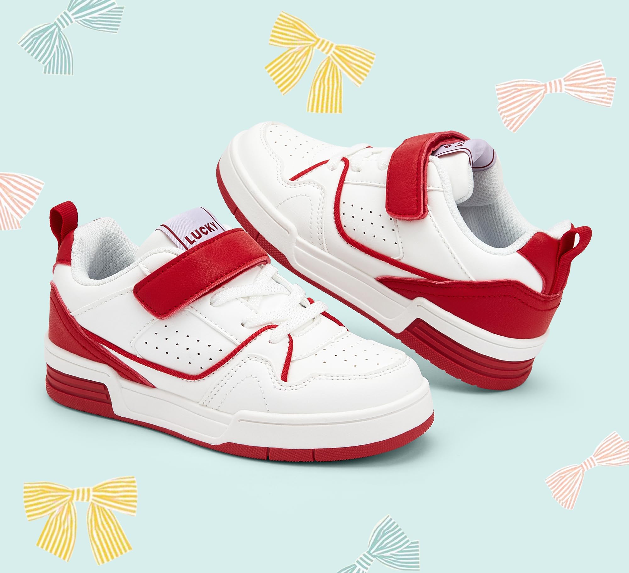 LUCKY STEP Zapatillas Slip-On para Niños – Cómodas y Casual, Zapatillas Bajas con Correa para Escuela, Tenis y Deporte, para Niños/Niñas