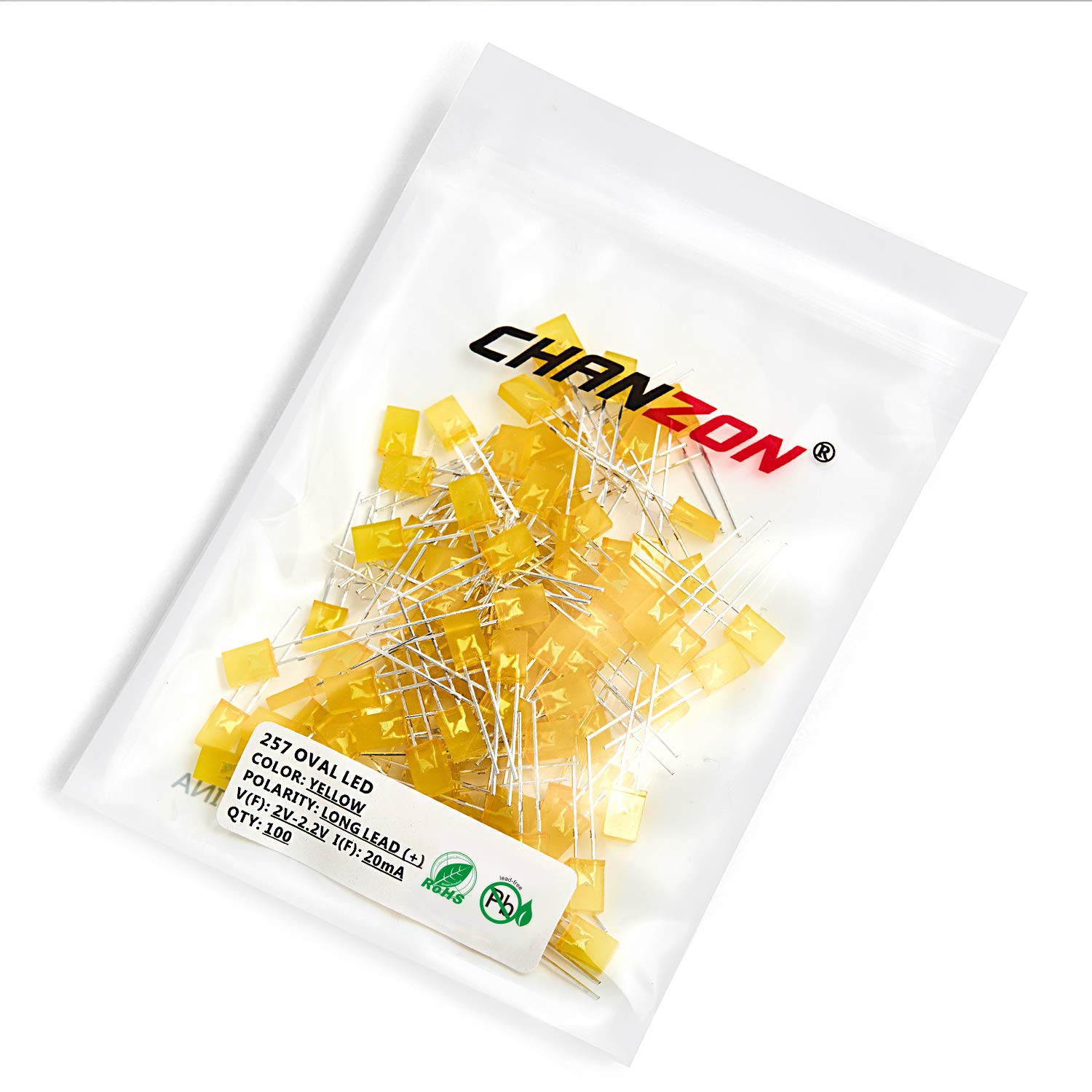 Chanzon 100 stks 3mm Rode LED Diode Lichten (Clear Ronde Transparante DC 2V 20mA) Heldere Verlichting Lamp Lampen Elektronica Componenten Indicator Lichtgevende Diodes
