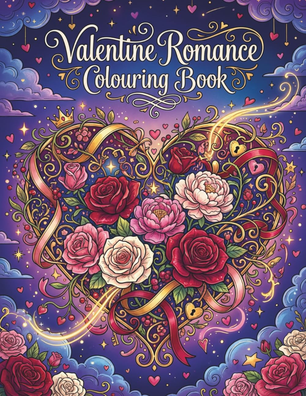 Valentine Romance Colouring Book: Romantic Colouring Pages for Teens and Adults – A Valentine Gift to Treasure