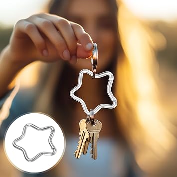 Star Shaped Snap Clip - Durable Keychain Clip Spring Snap Hook for Backpacks, Outdoor Traveling
