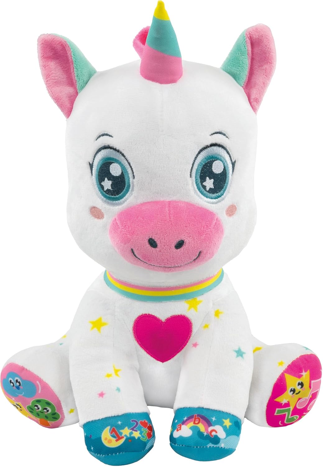 Clementoni Baby Scintilla 17962 Baby Scintilla Interactive Speaking Plush Animal, Music Game for Children from 6 Months, Activity Center for Sensory and Cognitive Development, Italian