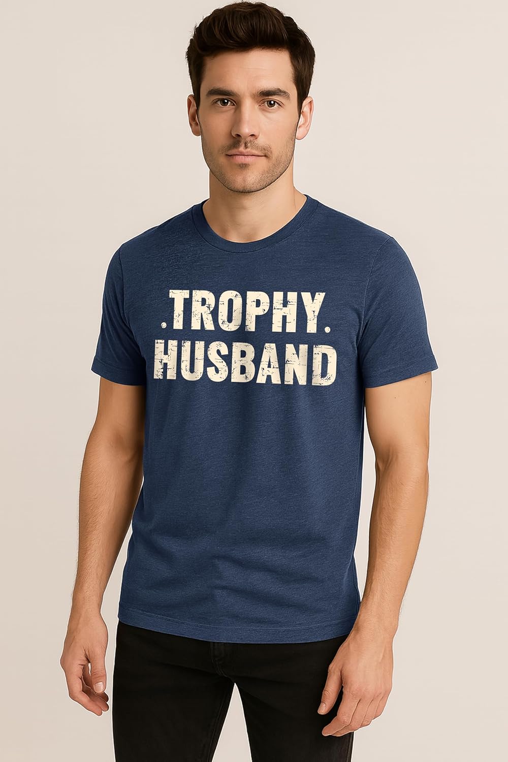 Teeny Fox Trophy Husband Graphic T-Shirt – Funny Dad Joke Shirt for Husbands