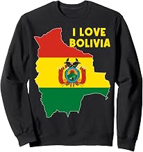 Hello Sucre I Heart Bolivia Map Flag Proud Bolivian Dad Mama Sweatshirt