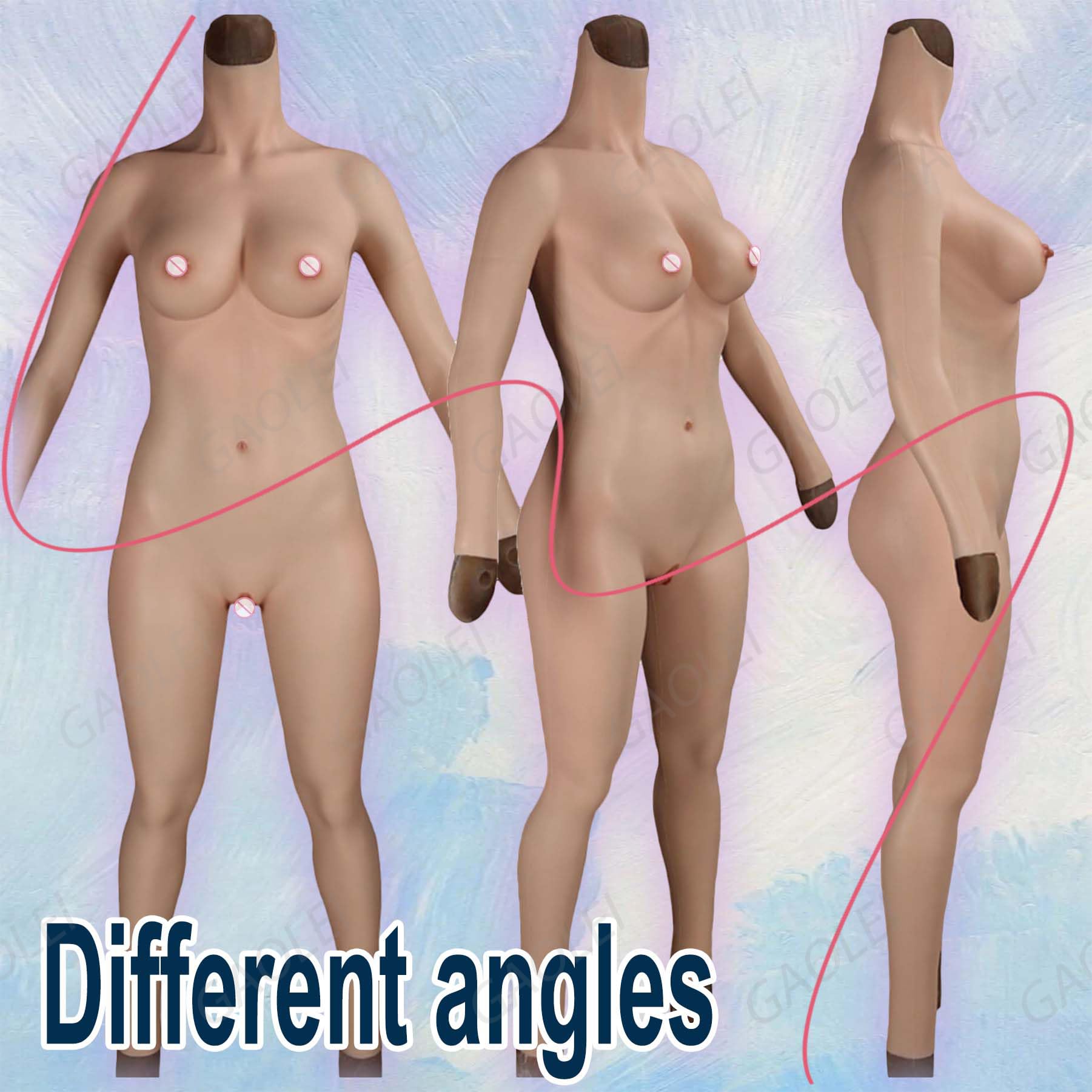 Adima Body per Protesi Pettorale in Silicone Realistico Pantaloni Finti per Potenziare L'anca Travestiti per La Coppa C Transgender
