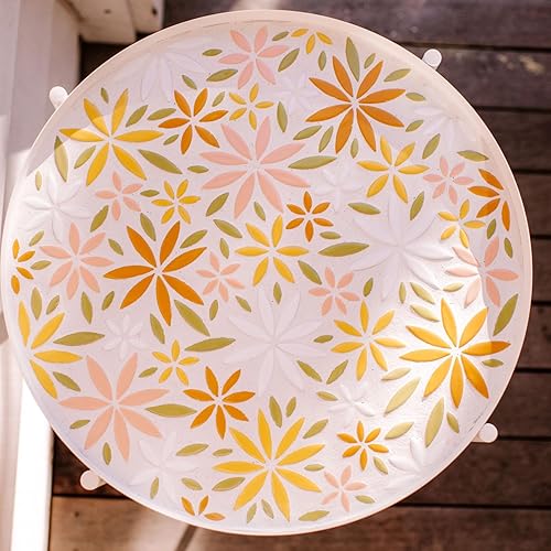 Miniatura 3 de Azulejos de mosaico de pétalos azules para manualidades a granel, piezas de azulejos de flores de 7.05 oz para suministros de manualidades de