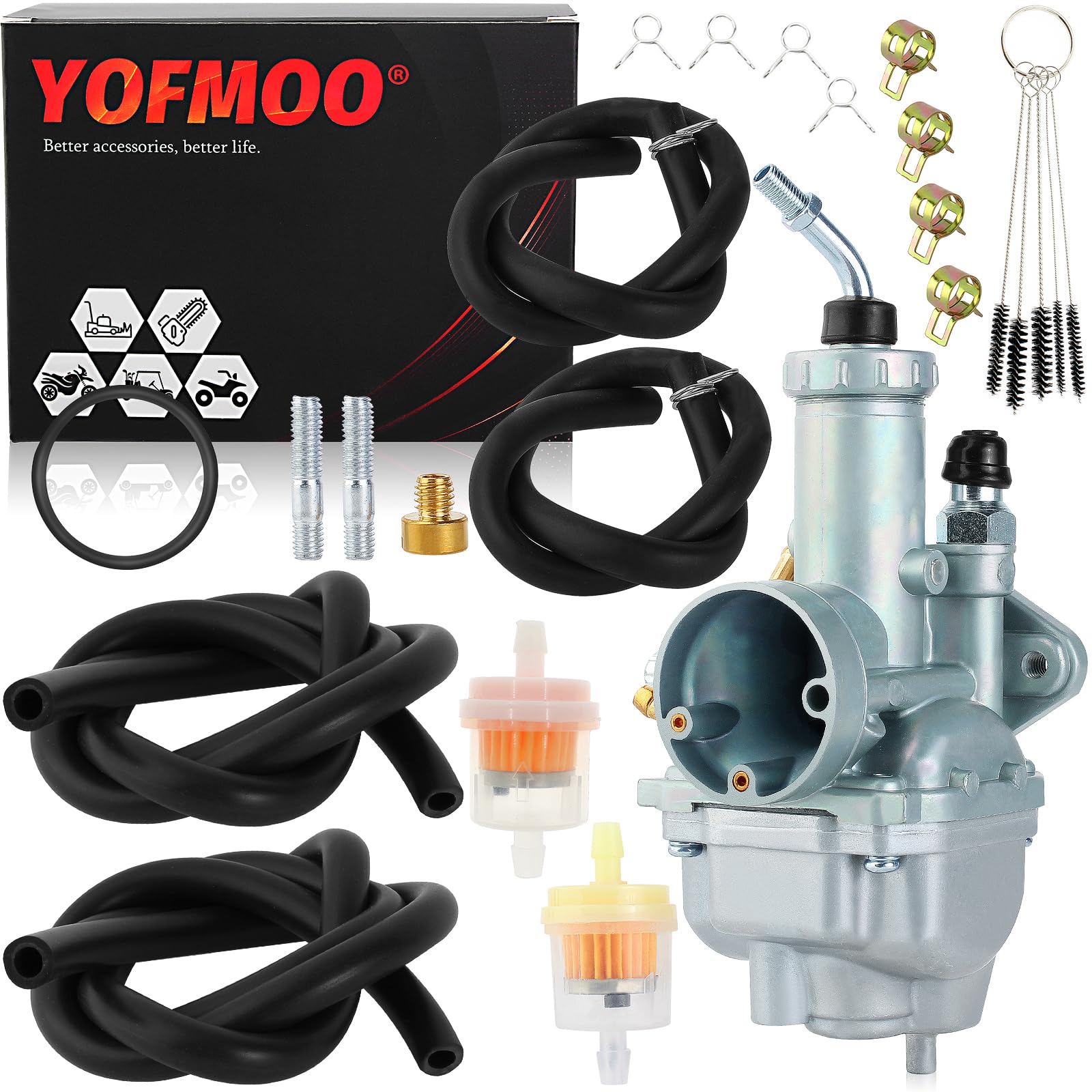 Carburetor Compatible with Yamaha Timberwolf 250 YFB250 Moto-4 225 YFM225 Breeze 125 YFA1 YFA125 Grizzly 125 YFM125 YFM125G YFM125GH Carb-picture-26