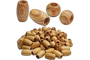 100Pcs Large Wooden Spacer Beads for Macrame