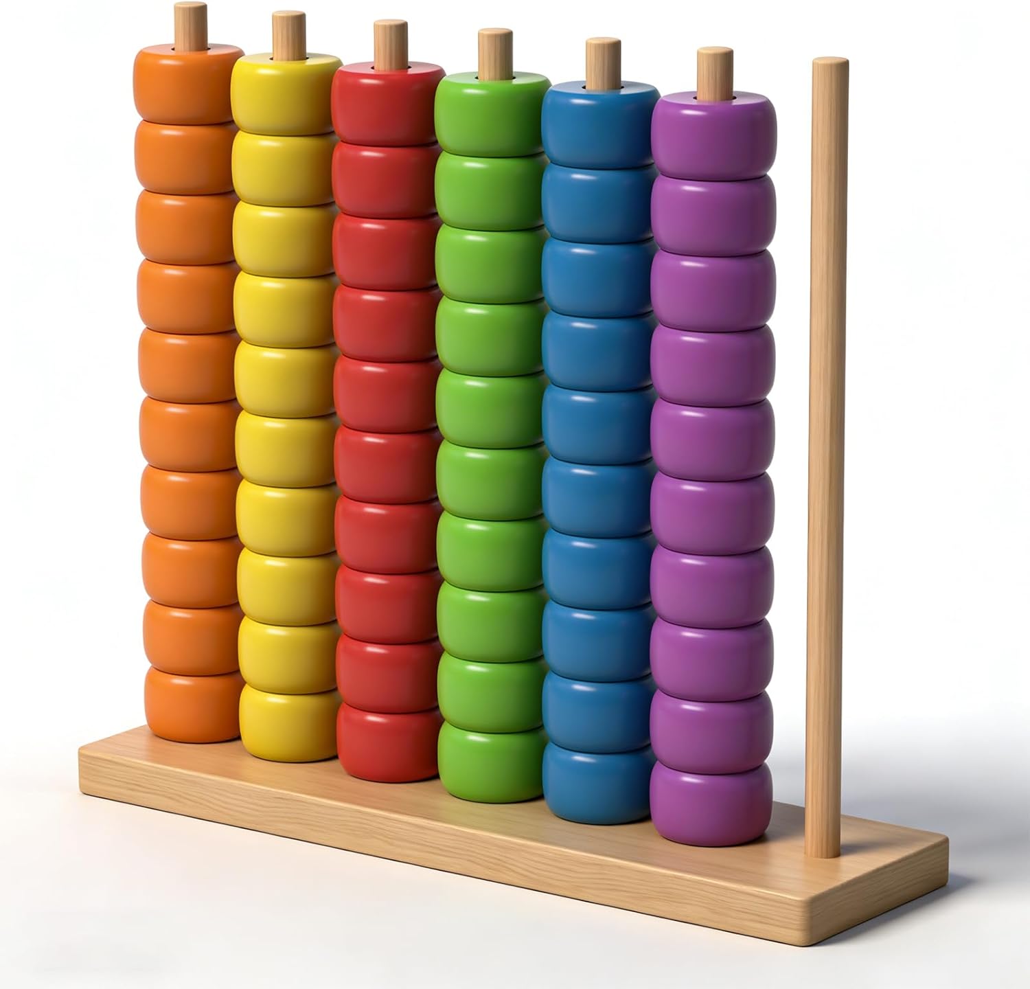 Color Matching Stacking Puzzle Game Color Stack Challenge Competitive Tabletop Brain Teaser for Family Game with Racks, Rings, Cards Night Stack Solve Set (1 Pack) (1)