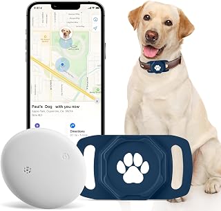 Smart Pet Tracker for Collar - Dog Trackers Pet Location Tracker with Holder, No Monthly Fee, Anti-Lost Tracking Device for Pets, Luggage, Bag Straps, Compatible with Google Android Only(Not for iOS)