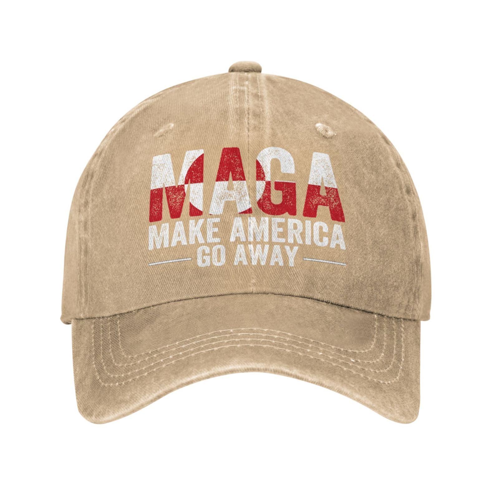 Peiyeety Unisex Natural Make America Go Away Hat For Men's Greenlanders Greenland Baseball Hats