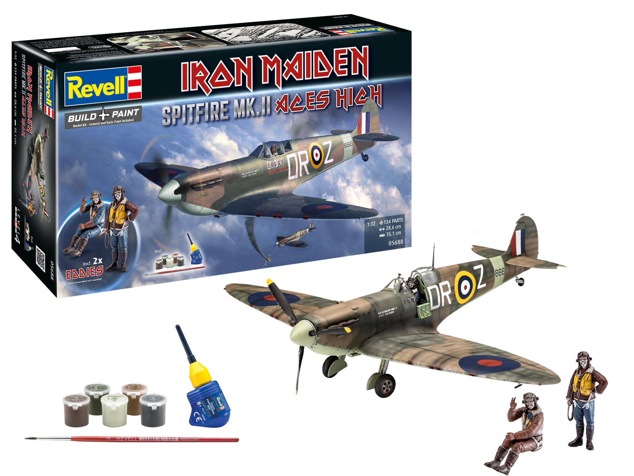 Amazon.com: Revell RV05688 1:32 - Iron Maiden Spitfire Mk.II Aces