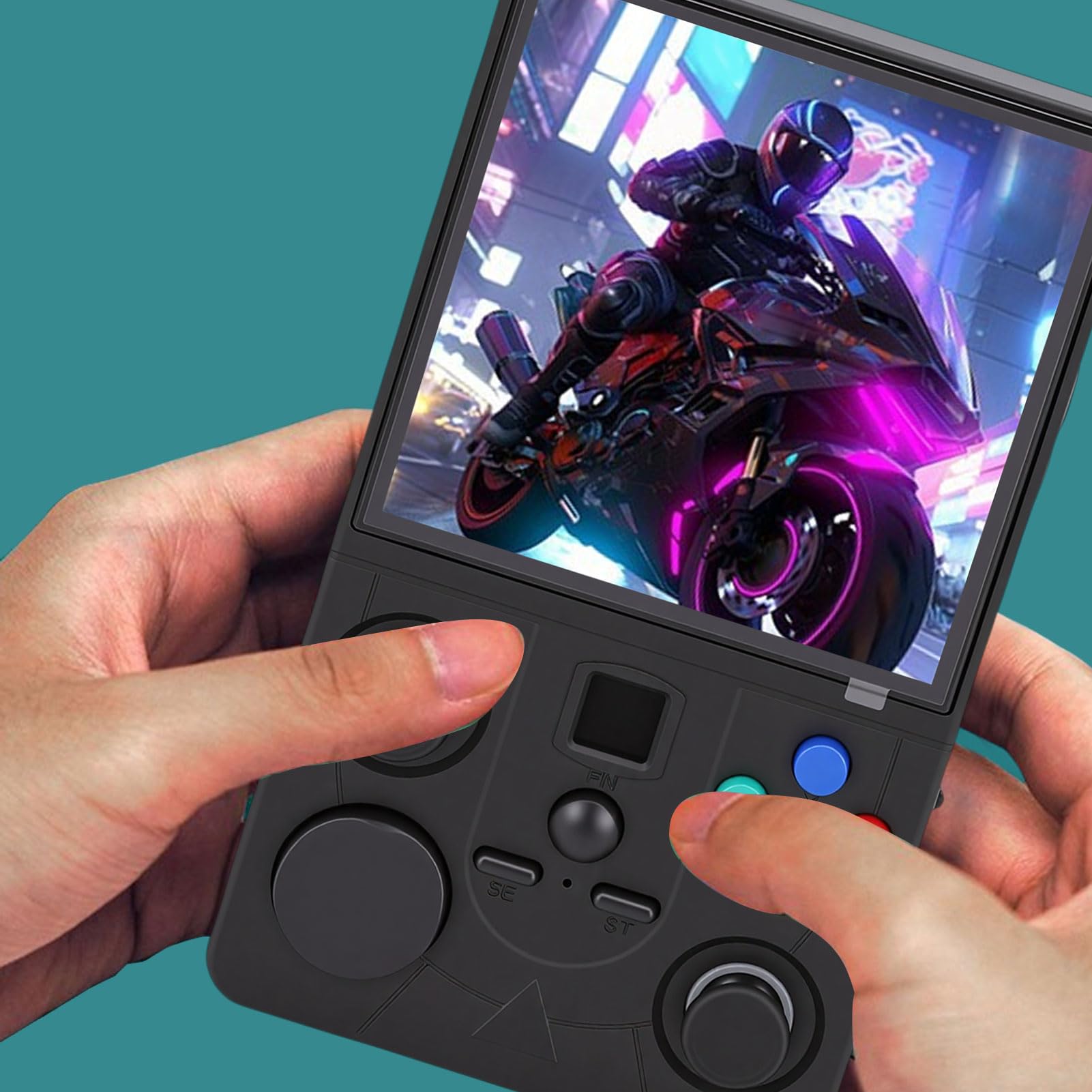 Console di Gioco Portatile retrò Console di Gioco Portatile Ricaricabile con Supporto Multiplayer WiFi Schermo HD da 4 Pollici per i Giocatori in Movimento (128G)