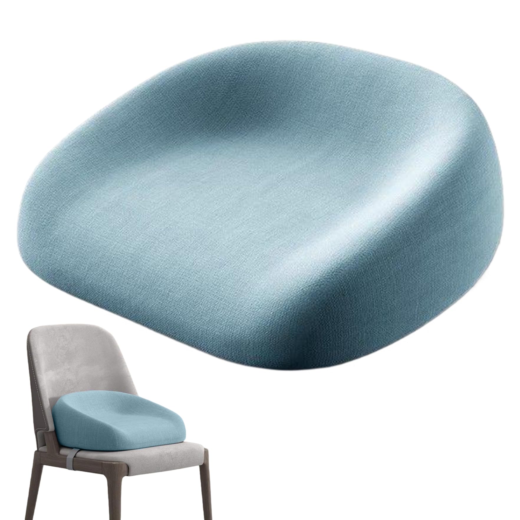 Seggiolino rialzato per bambini Seggiolino rialzato smontabile quadrato con cinture di sicurezza regolabili Antiscivolo riutilizzabile per bambini per casa, ristoranti, teatri, Blu...