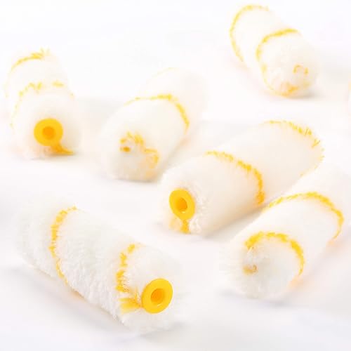 Miniatura 5 de Bates- Rodillos de pintura, rodillo de pintura de 4 pulgadas con 10 cubiertas, rodillo de pintura pequeño, rodillos de pintura para pintar paredes,