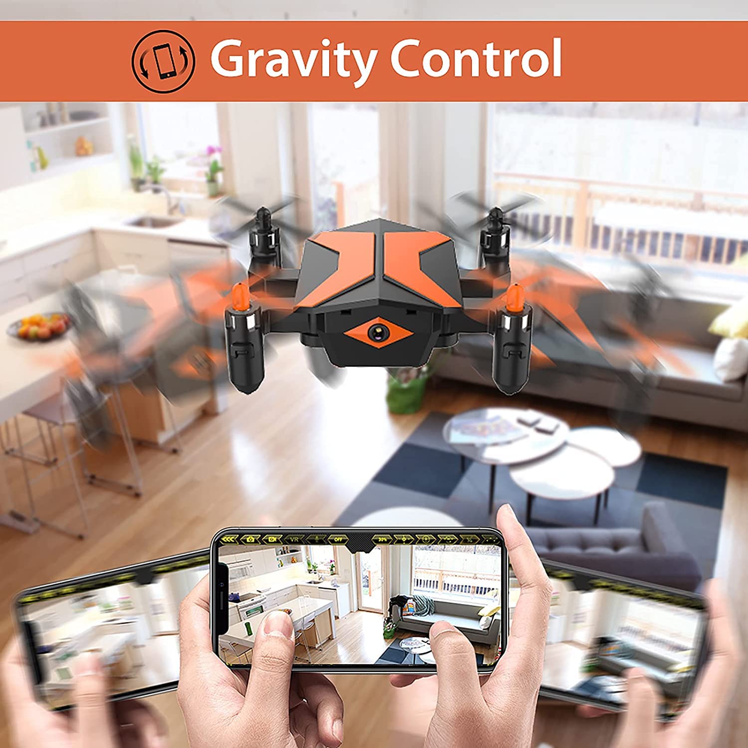 Drone, zdalnie sterowany quadcopter z aplikacj膮 wideo FPV, sterowanie g艂osem, trzymanie wysoko艣ci, sk艂adany dron dla dzieci prezent dla ch艂opca zabawka dla dziewczynki