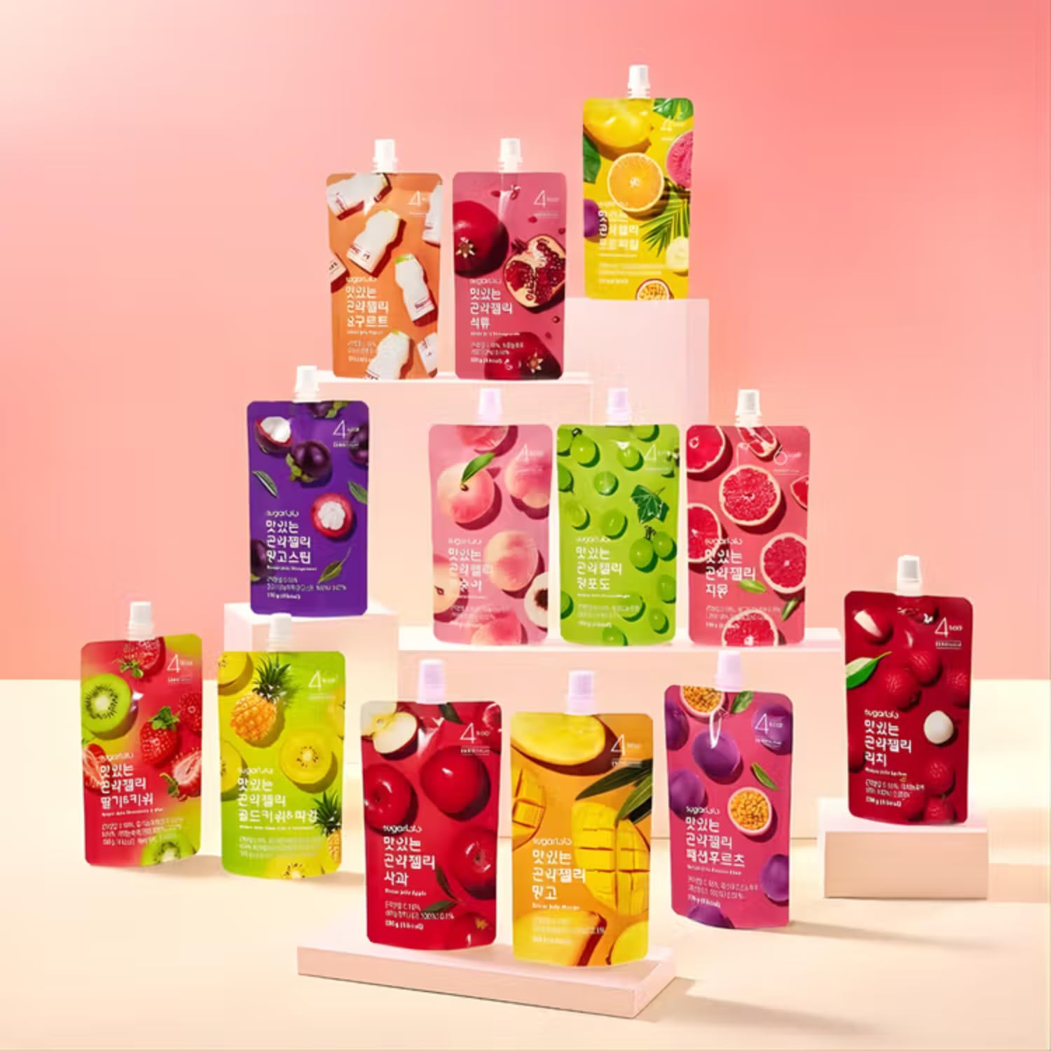 Intake Sugarlolo trinkbares Konjac Probe-Set 10er | Koreanisches Konjac Getränk mit Fruchtgeschmack, vegan & zuckerfrei | Konjac Drink Probierset | 10 verschiedene Sorten