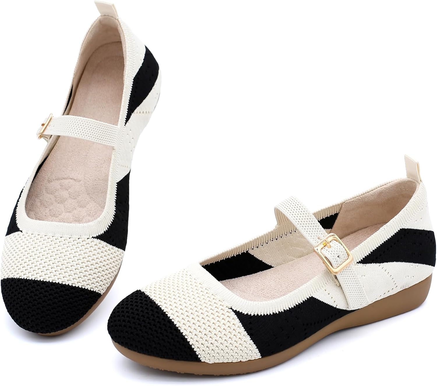 Mary Jane Flats Shoes for Women Comfortable Dressy Casual Womens Office Non Slip Work Shoes Ballet Flats