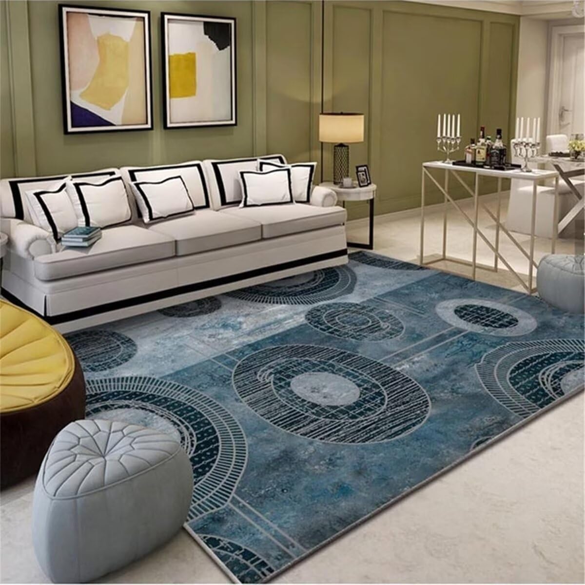 Tapis pour chien facile d'entretien pour protéger le sol du salon moderne