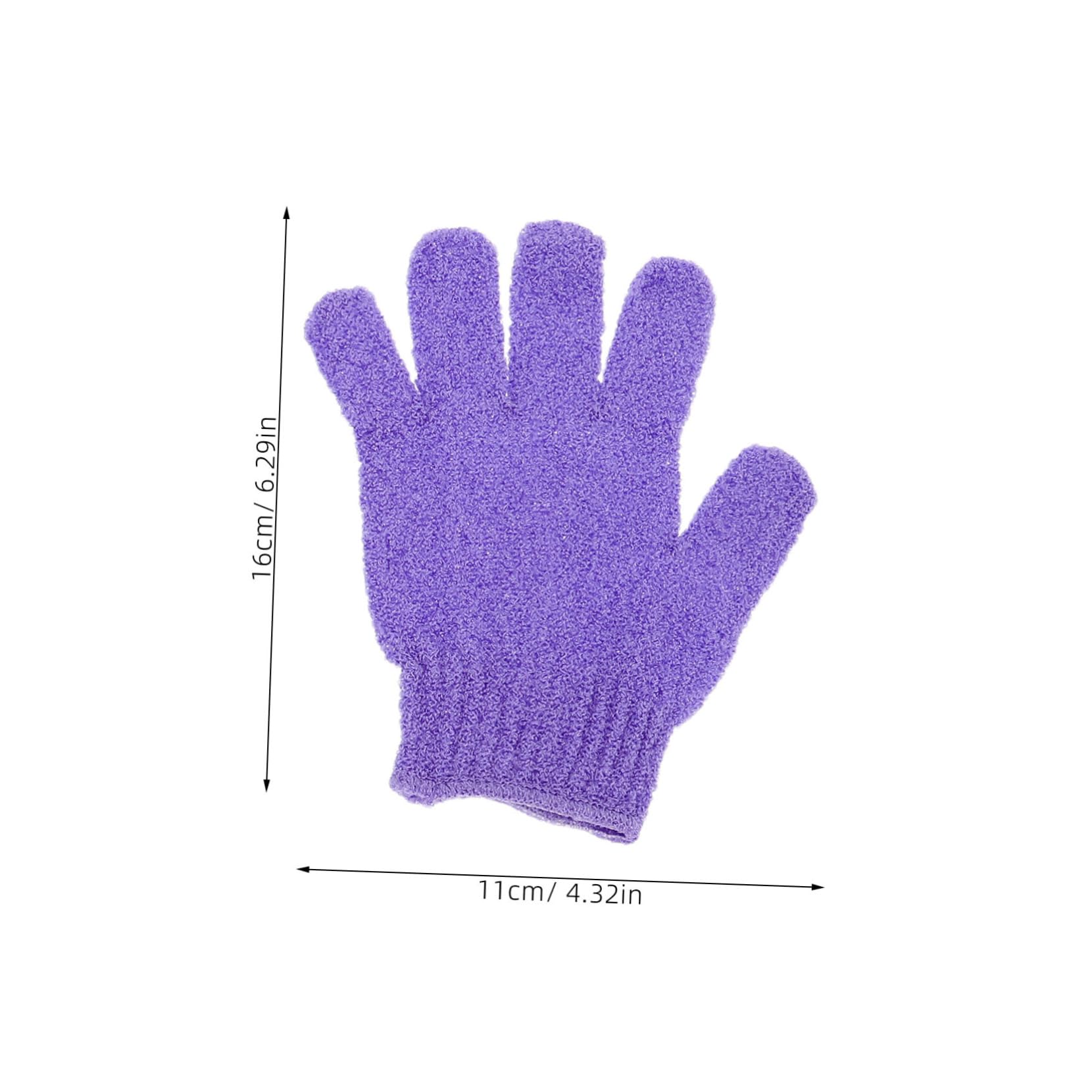 FOMIYES 4 Pairs Of Back Scrubber: Five-finger Exfoliating Bath Gloves For Shower Spa Massage - Deep Cleaning Nylon Body Scrubber For Men Women