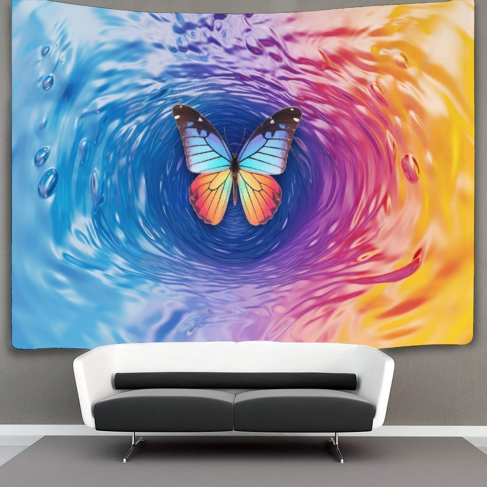 kaiyun Butterfly Tapestry Wall Hanging, for Bedroom Decor Birthday Party Celebration Or Garden Backdrop 70cmx100cm