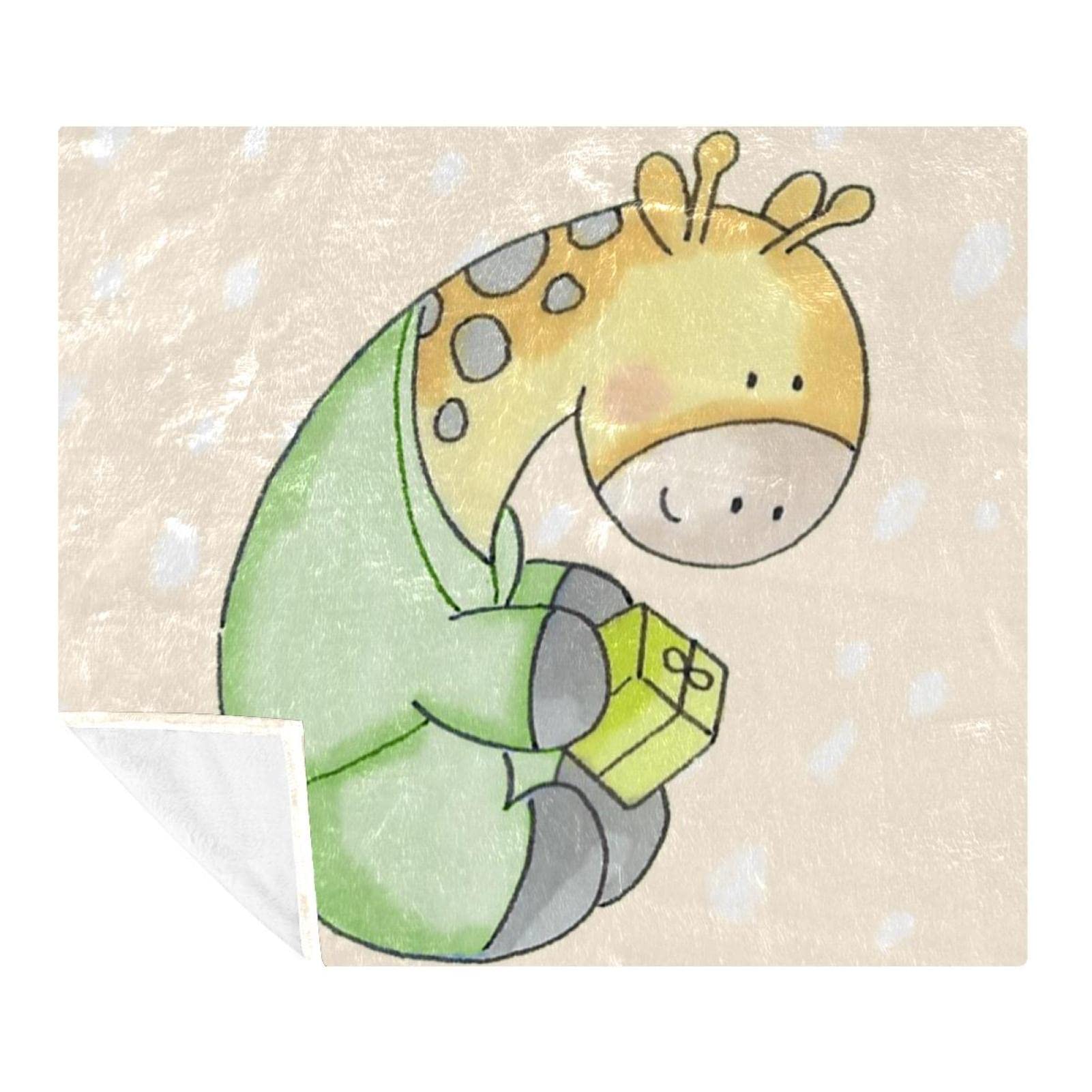Couverture douce pour adultes et enfants, l'idée cadeau idéale avec son motif girafe