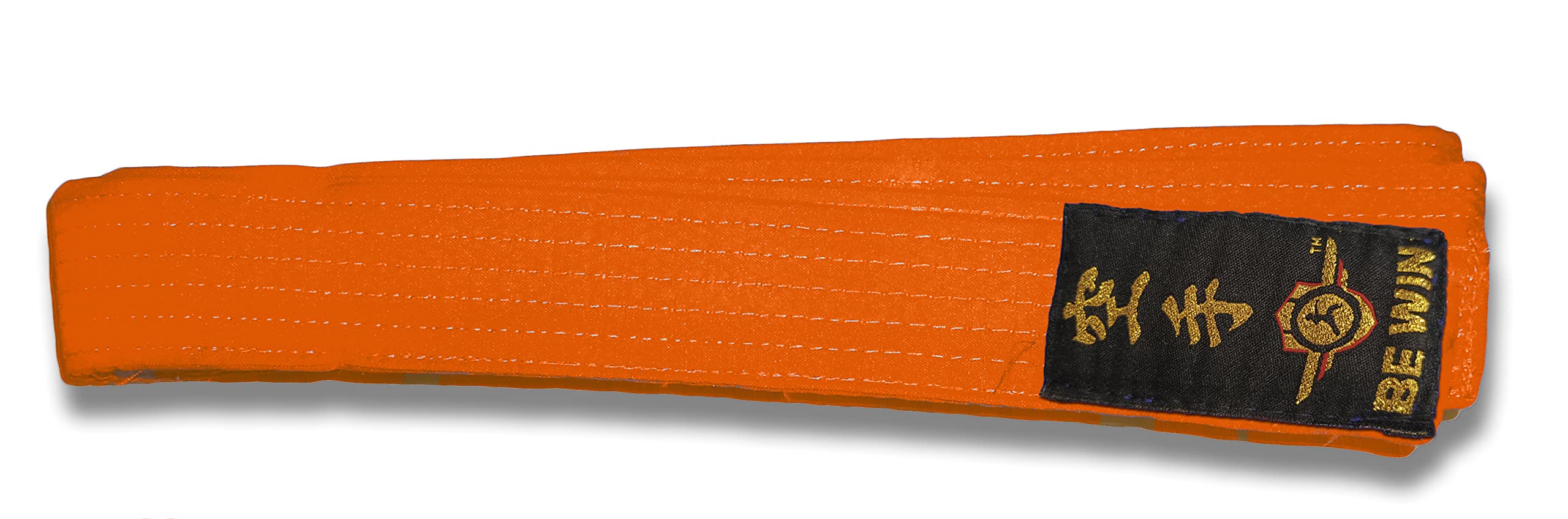 Be Win Poleyster Martial Art Karate Grading Belt 2.5 Meter Lenght Set of 2 (Orange) 1
