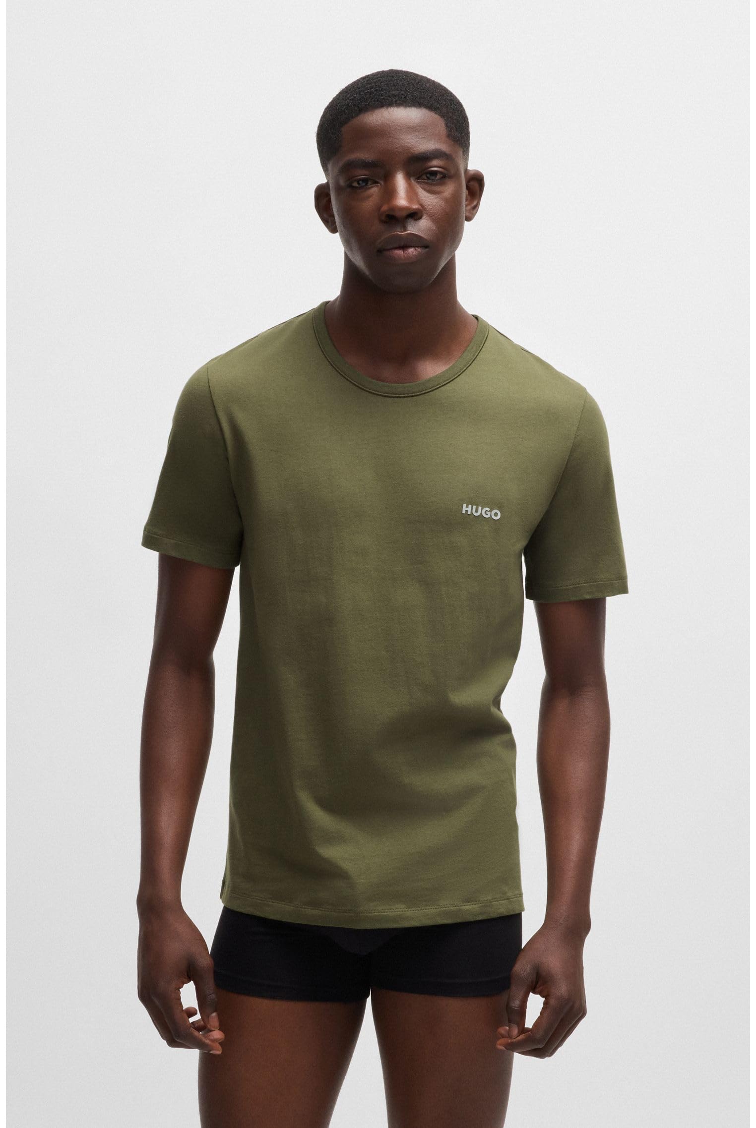 HUGO Hommes T-Shirt RN Triplet P Lot de Trois t-Shirts en Coton