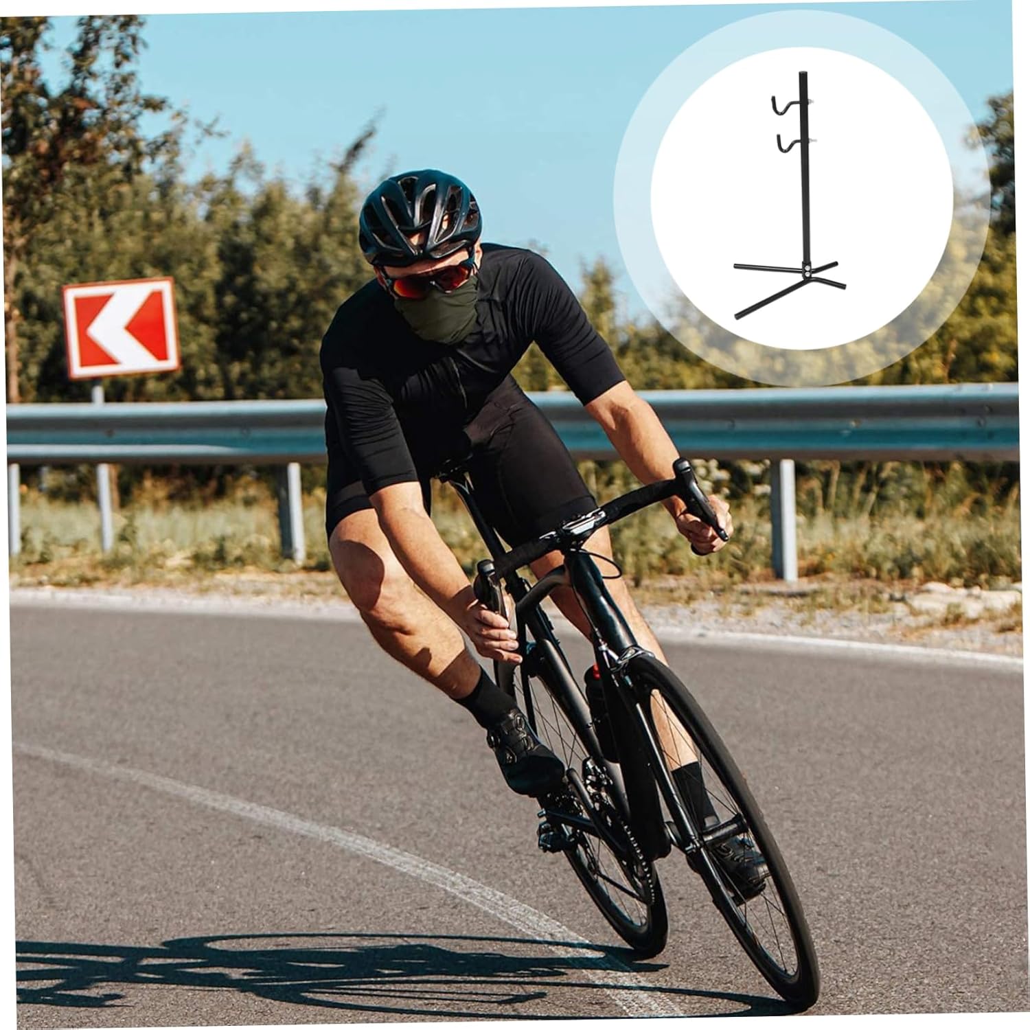 Milisten Versatile Bicycle Repair Stand Compatible Road Height Adjustable Bracket Compact Portable Design for Home Garage