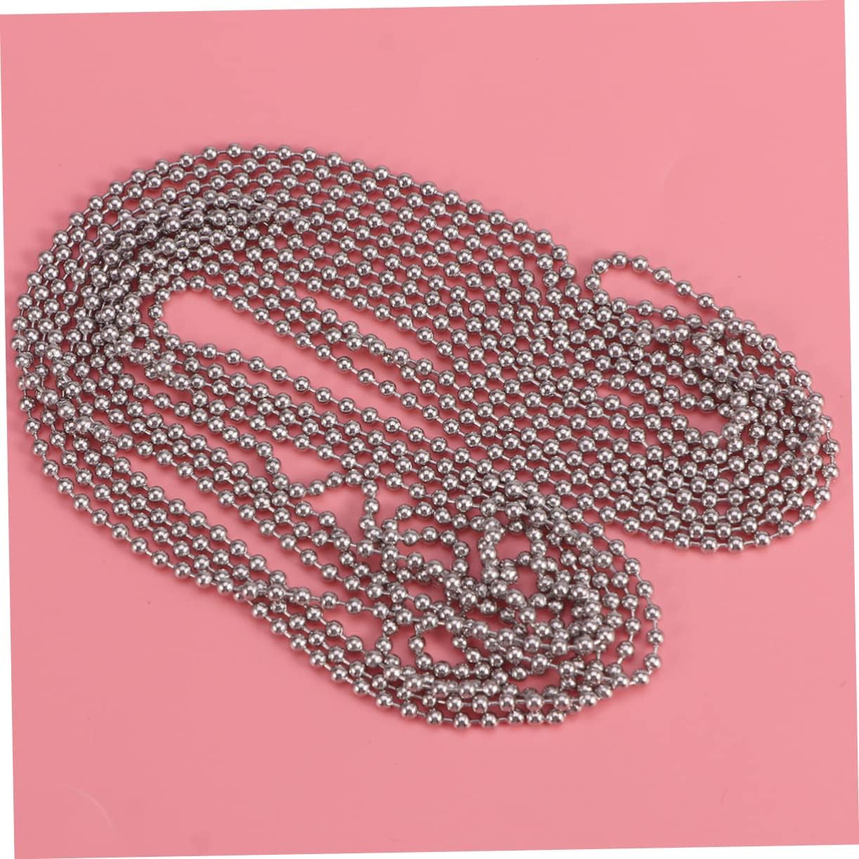 Ball Chain Connectors Stainless Steel Beaded Chain for DIY Keychains Pendants
