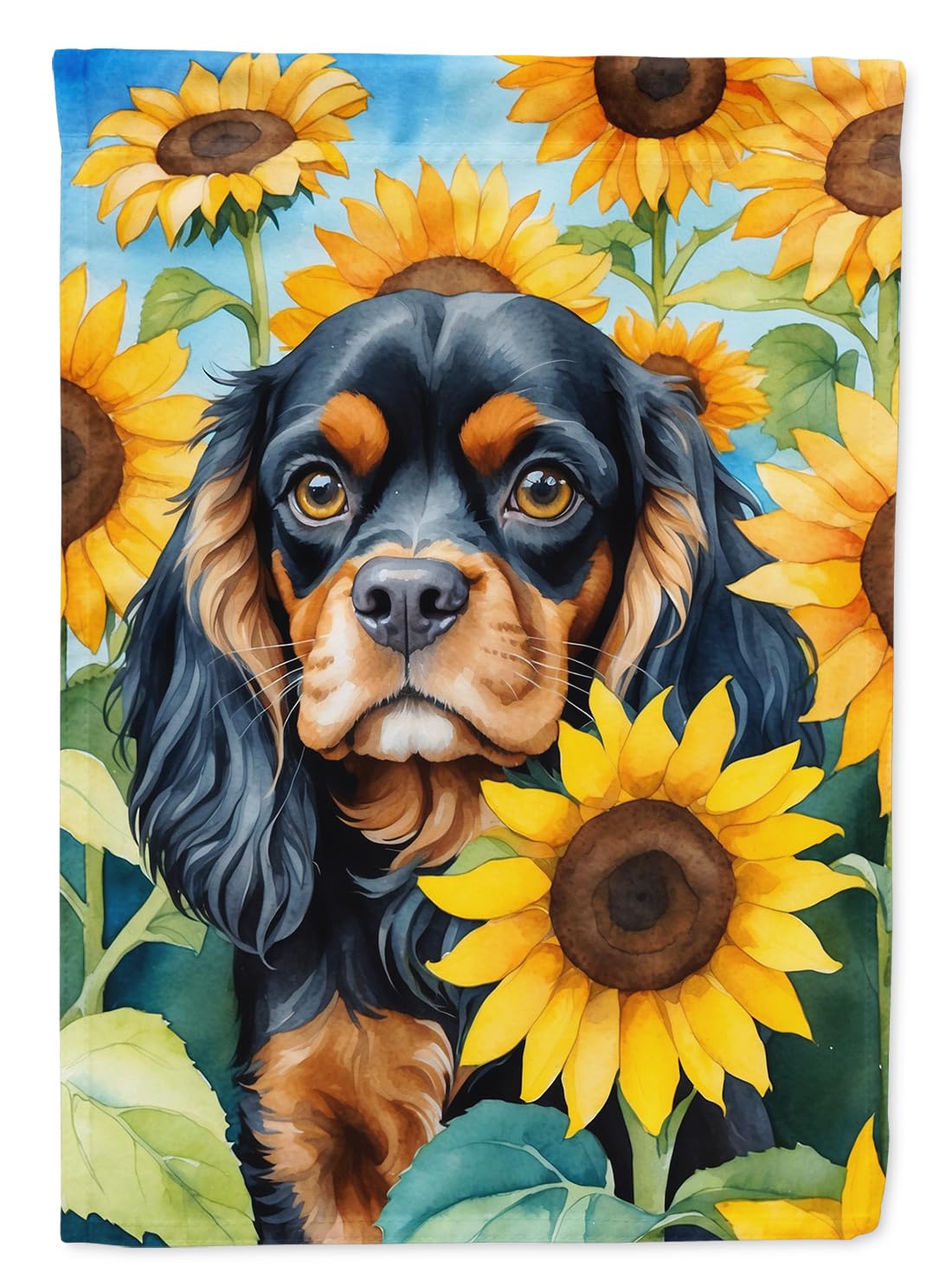 Drapeau de maison Cavalier Spaniel anti-décoloration pour habiller un grand mât de porche