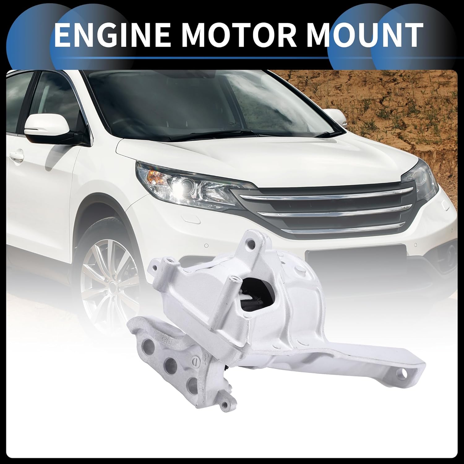 Engine Motor Mount, ENGINE MOUNTING No.50820TBCA02 for Honda Civic 1.5L 2016-2019 Silver Tone, 1 Pc
