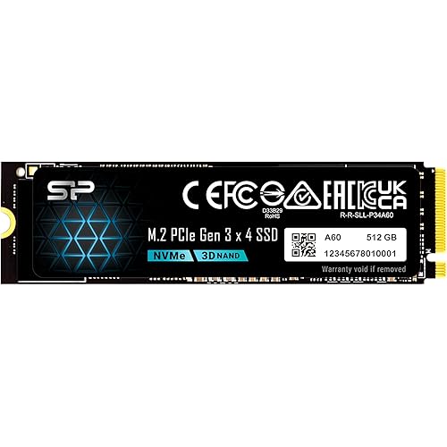 Silicon Power 512GB NVMe M.2 PCIe Gen3x4 2280 SSD (SP512GBP34A60M28)