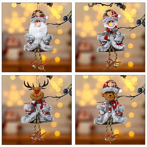 Miniatura 4 de Accesorios de decoración de árbol de Navidad, colgantes de ciervo, Papá Noel, muñeco de nieve, oso para Navidad, adornos colgantes de fiesta de
