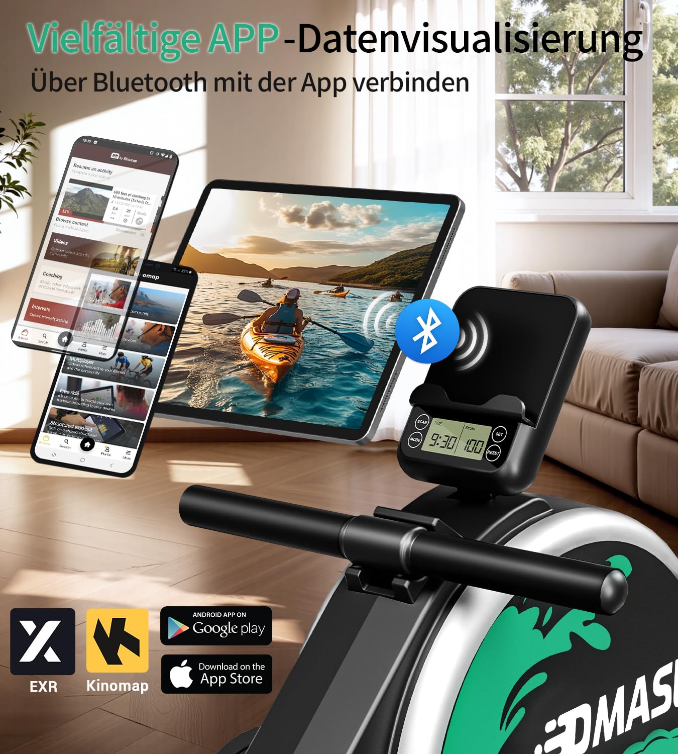 DMASUN Rudergerät für Zuhause, 16 Widerstandsstufen, Leise Magnetbremse