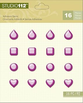K&Company Studio 112 Gem Stickers for Scrapbooking, Assorted Pearl