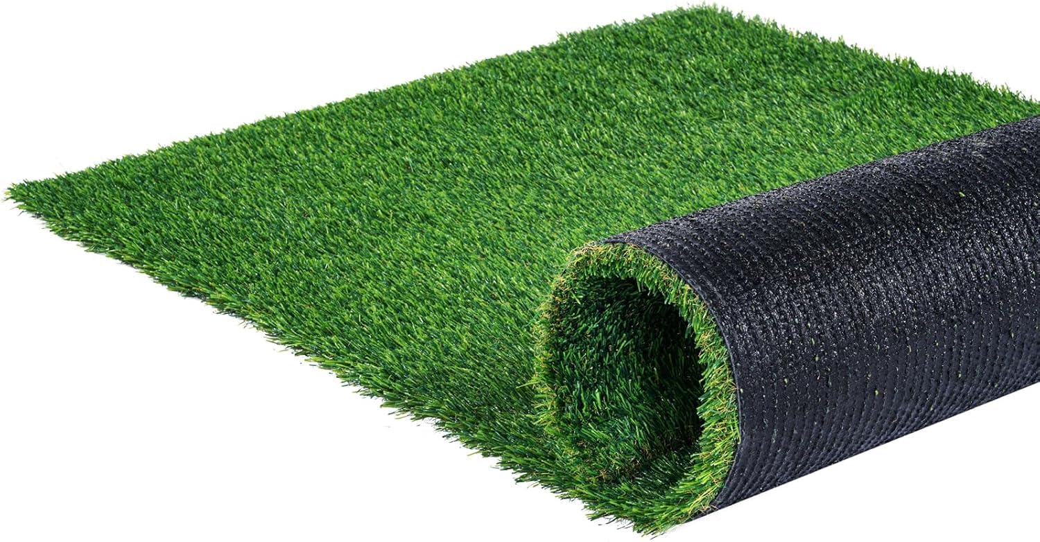 AD Light 25mm 2x6 Feet Artificial Green Grass Carpet Mat for Balcony| Grass Mat for Floor, Home Decoration| Perfect for Indoor and Outdoor Use| Entrace Mats|Easy to Wash| Waterproof Mats|-image-1