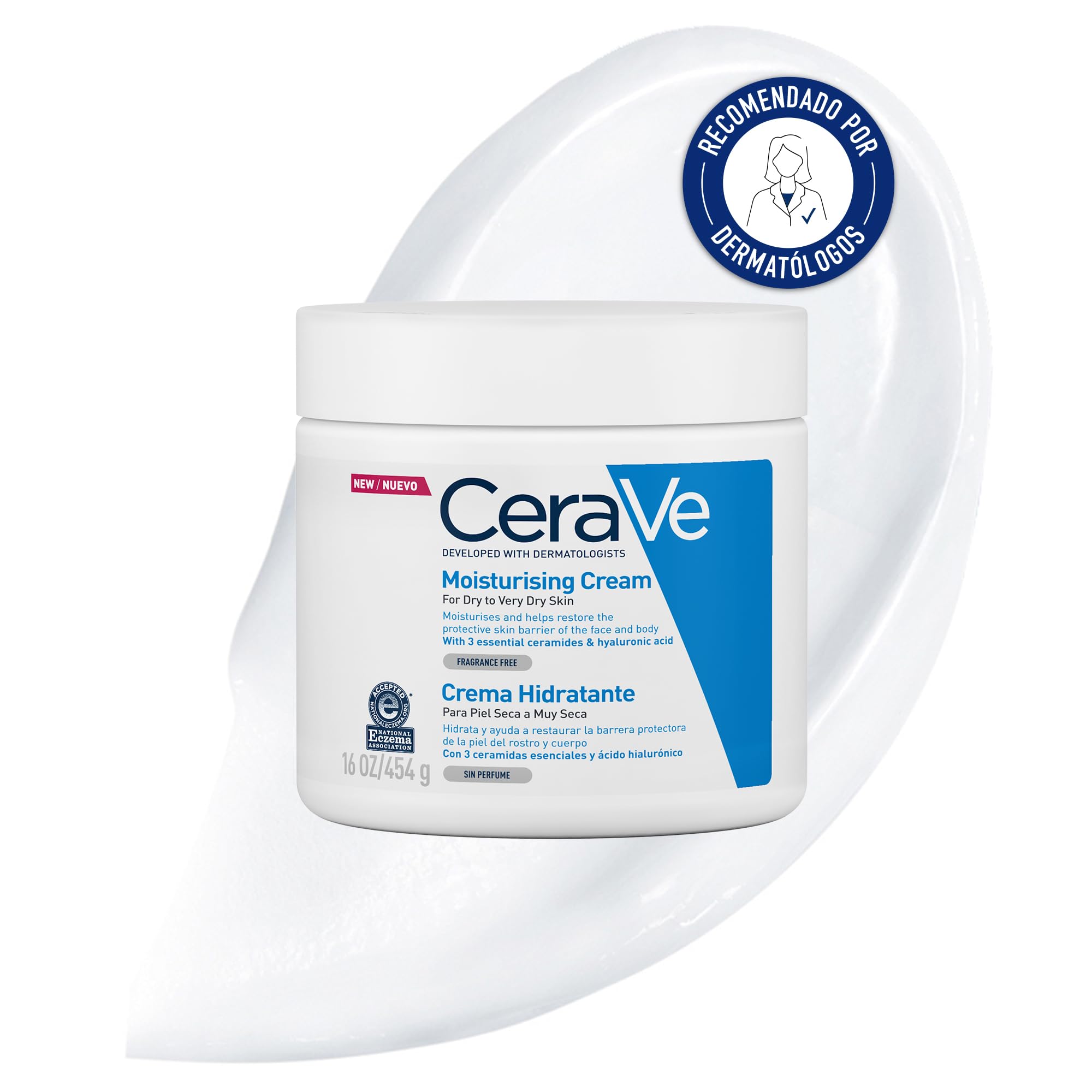 CeraVe Crema Hidratante para Rostro y Cuerpo, Idónea para Piel Seca a Muy Seca, Hidrata y Restaura la Barrera de la Piel, Enriquecida Con Ceramidas Esenciales y Ácido Hialurónico en oferta en Amazon