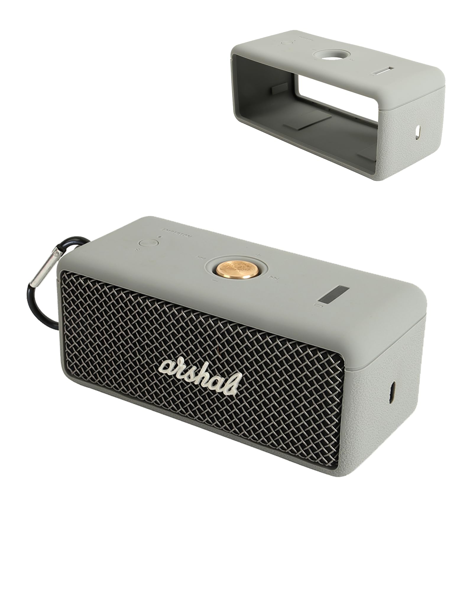 Funda protectora de silicona para altavoces Bluetooth portátiles Marshall Emberton II, a prueba de golpes, polvo e impermeable, para uso sin preocupaciones en cualquier lugar, color blanco