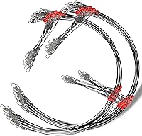 Vista 9 de YOTO Líderes de pesca, aparejo de aparejos de acero inoxidable con señuelo de aparejos giratorios a presión, líder de alambre de agua salada, líder