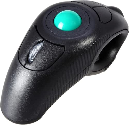 EIGIIS 2.4G Ergonomic Trackball Handheld Finger USB Mouse Wireless Optical