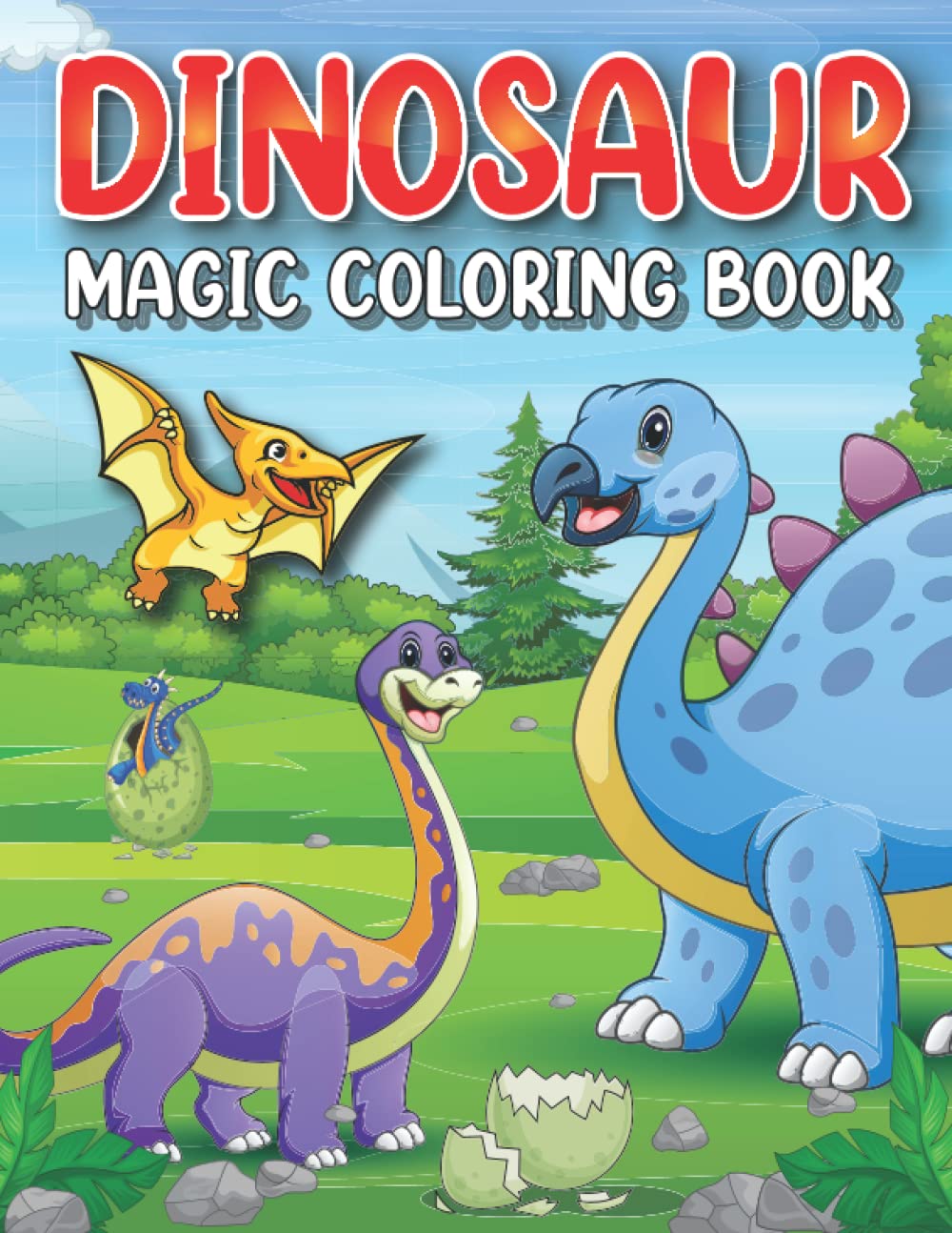 Dinosaur Magic Coloring Book: Dinosaur coloring book kids: Books, VWG ...