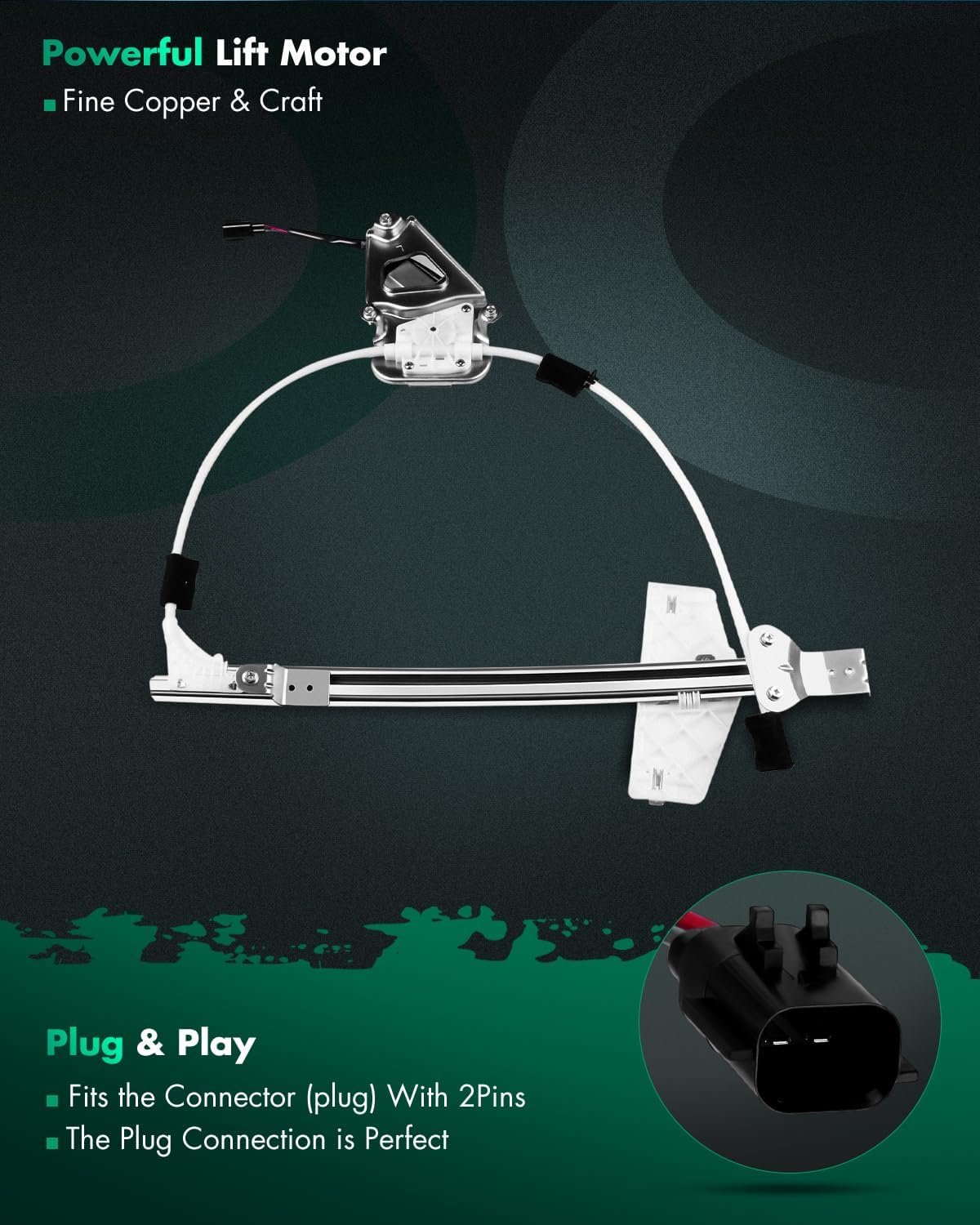 SCITOO Front Driver Side Window Regulator Replacement for 2002-2006 For Jeep Liberty Power Window Regulator and Motor Assembly 741-526