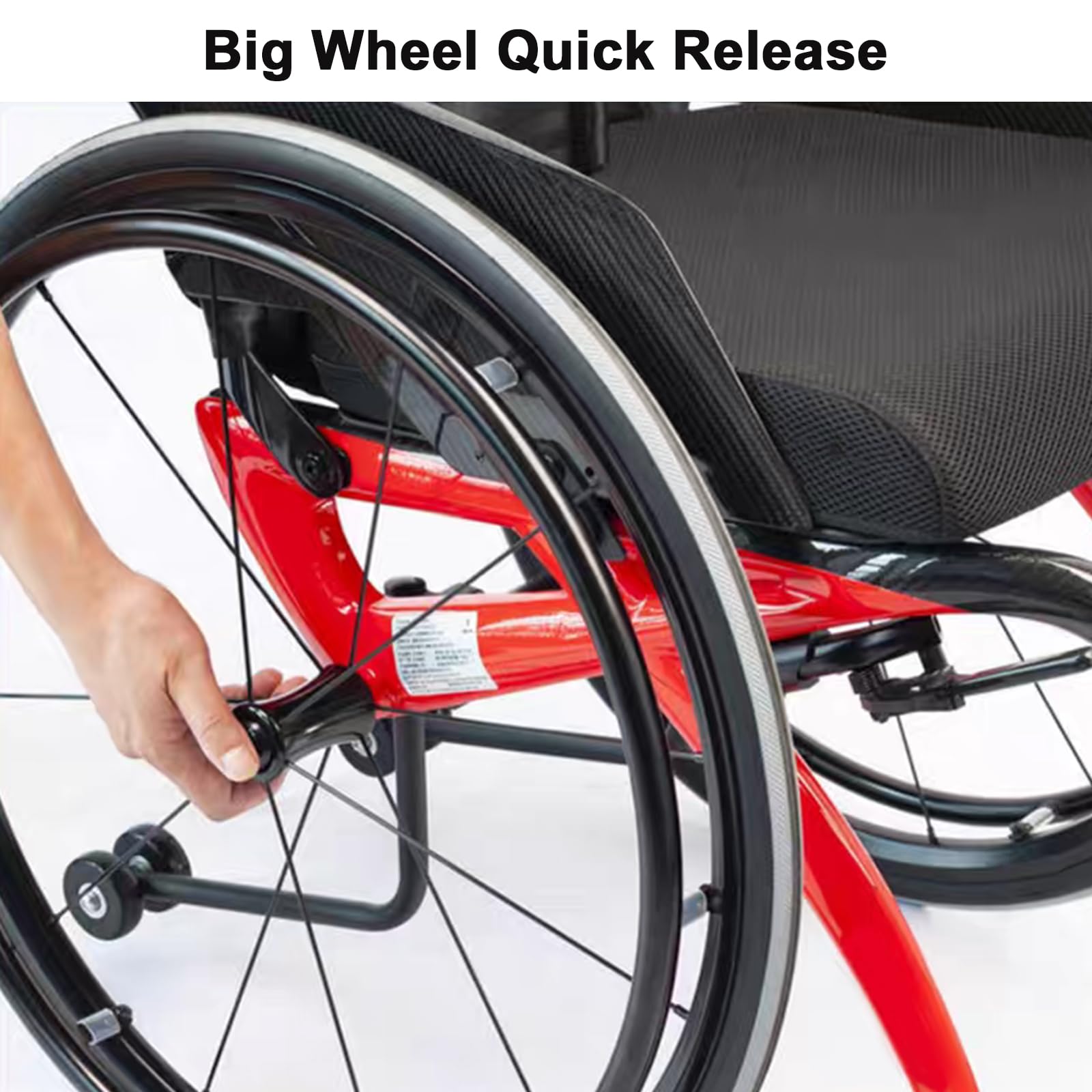 Sillas de Ruedas para Adultos Silla de Ruedas Ligera Y Plegable de Fibra de Carbono Silla de Ruedas Deportiva Apta para Adultos/56X84X68Cm(22X33X26.7Inch)