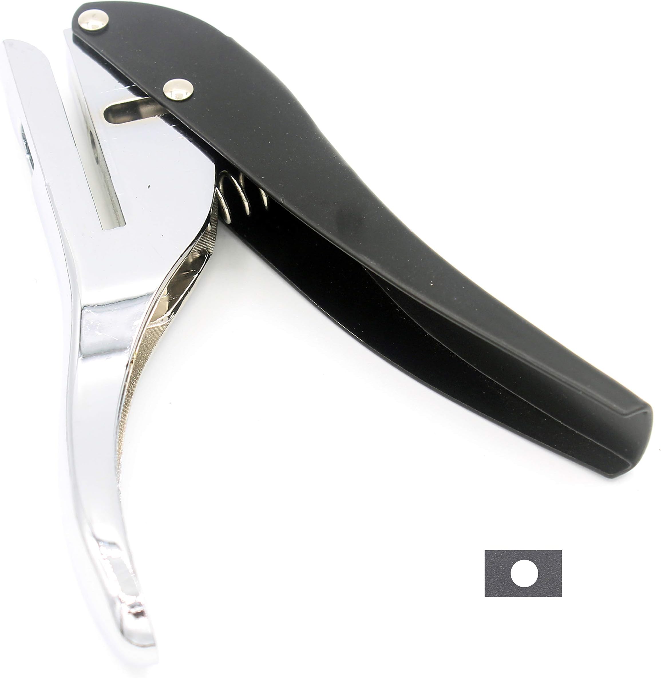 Metal Silver Hand-held 5/16 inch 8mm Round Heavy Duty Single Circle Hole Punch for ID Cards PVC Cards Badge Photos