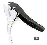 Vista 8 de Perforadora de mano de 1/4 de pulgada y 0.236 in en forma de estrella de metal plateado resistente de un solo agujero para tarjetas