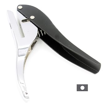 Metal Silver Hand-held 5/16 inch 8mm Round Heavy Duty Single Circle Hole Punch for ID Cards PVC Cards Badge Photos